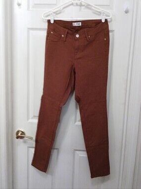 YMI Rust Brown Jeans Jeggings Women's 10-12 Stretch Denim Pants Casual Chic